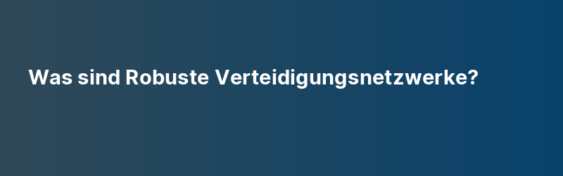 Was sind Robuste Verteidigungsnetzwerke?
