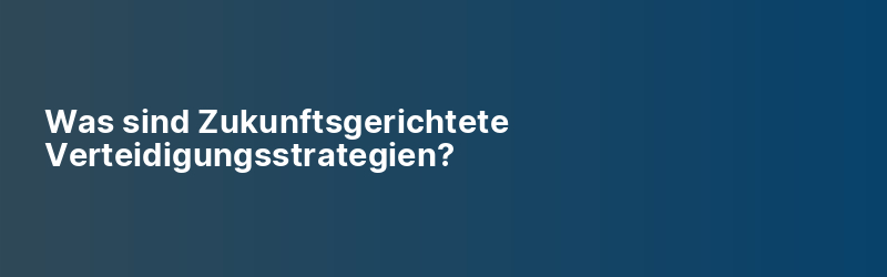 Was sind Zukunftsgerichtete Verteidigungsstrategien?