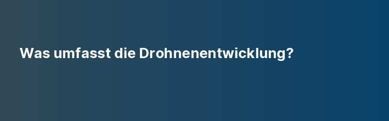 Was umfasst die Drohnenentwicklung?