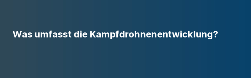 Was umfasst die Kampfdrohnenentwicklung?