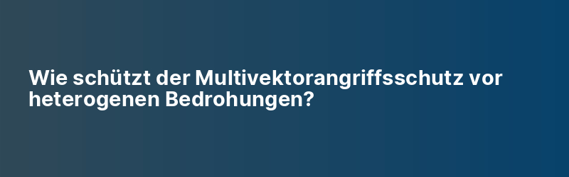 Wie schützt der Multivektorangriffsschutz vor heterogenen Bedrohungen?