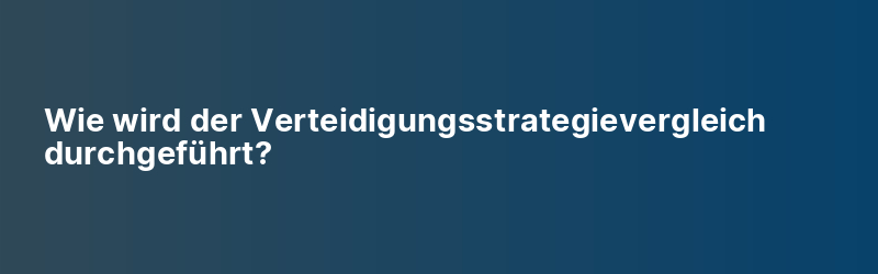 Wie wird der Verteidigungsstrategievergleich durchgeführt?